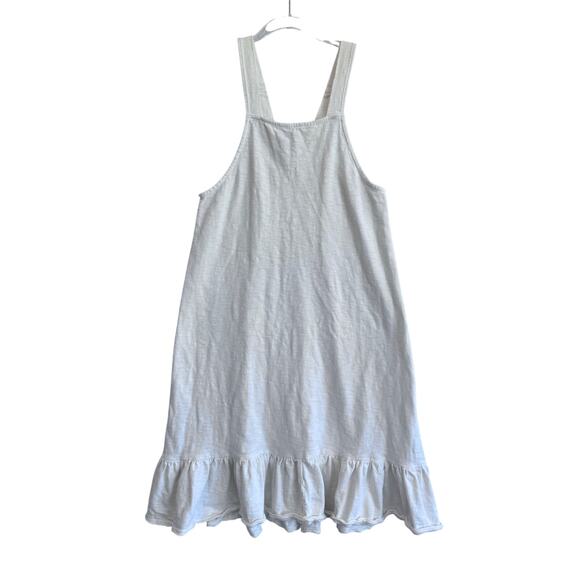 Free People beach Dresses & Skirts - FP Beach Ivory Cotton Racerback Ruffle Hem Tank Dress XS Casual Midi Boho A-Line